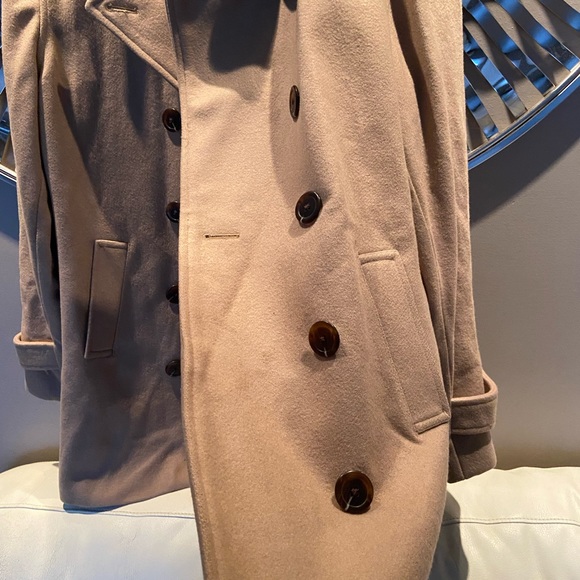 GAP XL (armpit 22 length 33) - Beige Brown Tan Camel pea coat jacket - Picture 8 of 14